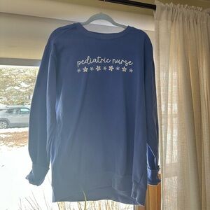Comfort Colors Blue Pediatric Nurse Sweatshirt